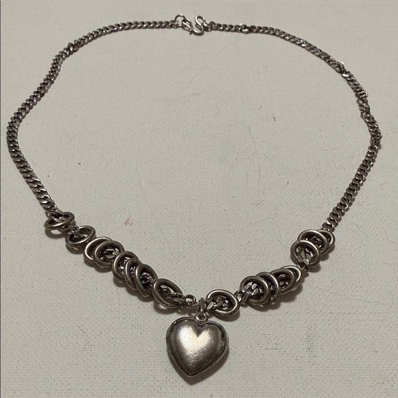 Sterling Silver 925 Heart Pendant Necklace